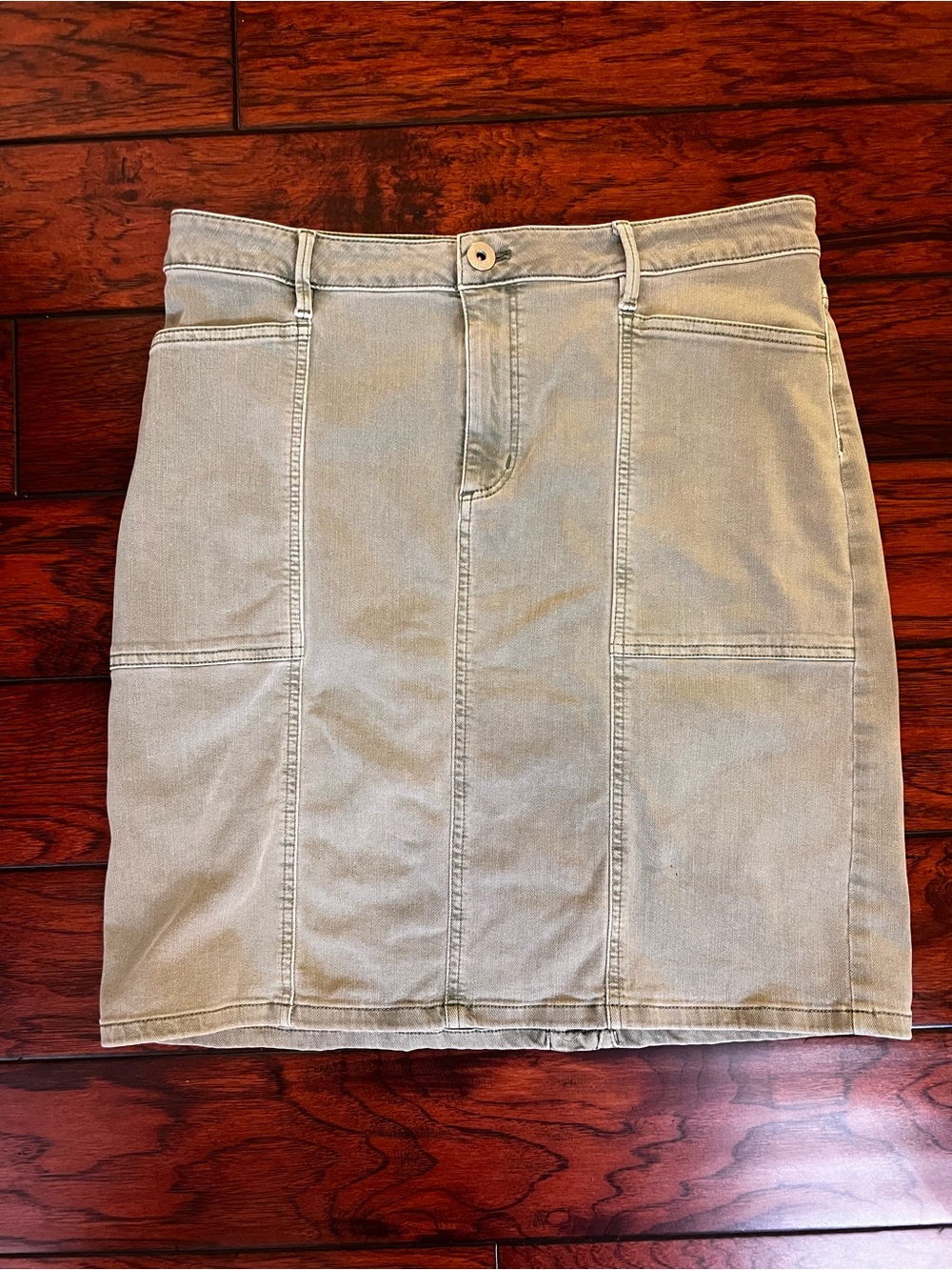 J. Jill Light Green Panel-Seam Pencil Skirt